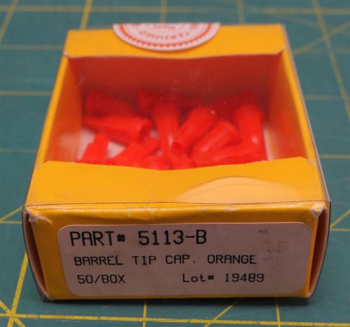 Nordson efd 5113-b barrel tip caps orange *box of 21* for sale