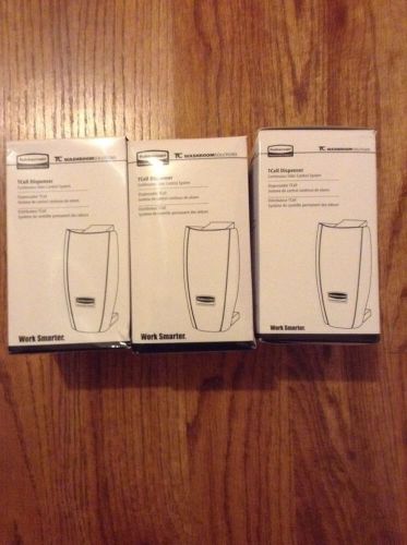 3 Rubbermaid 1793547 White TCell Dispensers Continuous Odor Control Damaged Box
