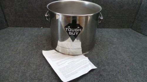 Tough Guy 3U490 5 Gallon Stainless Steel Bucket, Silver, 10-1/4 In