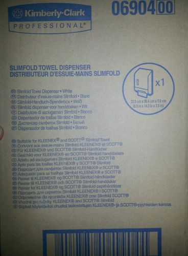 Kimberly Clark Slimfold Towel Dispenser White #06904 Scott Slimfold