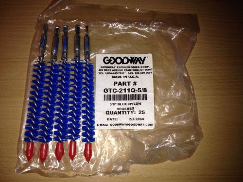 LOT OF 5 NEW GOODWAY 5/8&#034; BLUE NYLON BRUSHES GTC-211Q-5/8