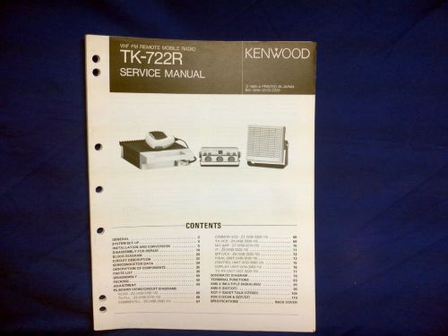 Kenwood TK-722R Service manuals B51-3516-00 &amp; B51-3516-10