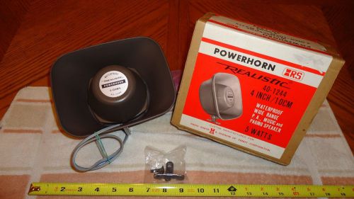 New w/Box Antique Realistic Powerhorn Waterproof PA Music Paging Speaker 5w 8ohm