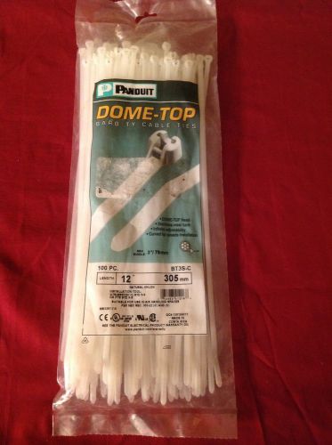 100  12&#034; panduit dome top barb ty cable ties bt3s-c for sale