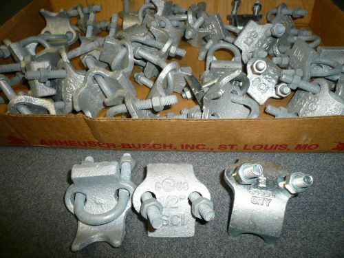 Lot of 36, steel city 1/2&#034; pipe hanger beam clamps new for sale