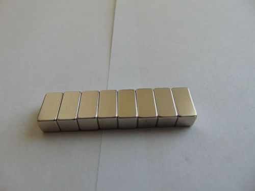 8 Neodymium Strong Magnets  1/2 x 1/4 x 1/4  Block