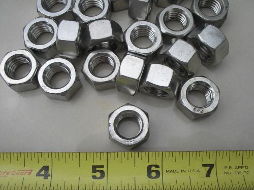 1/2&#034;-13 nc stainless steel hex nuts lot of 25 pcs free expedited shipping new for sale
