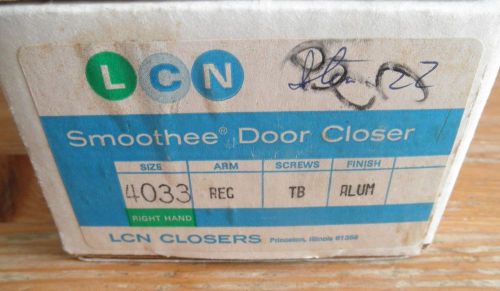 LCN SMOOTHEE Door Closer - 4033 Aluminum Finish, right hand - New Old Stock