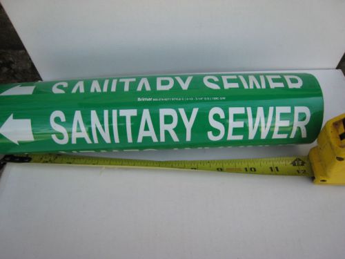 7 Brimar Signs  SANITARY SEWER Style C 2-1/2 - 3-1/4