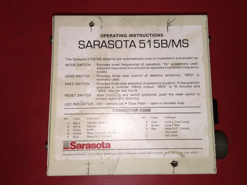1 USED SARASOTA 515B/MS FIRE DETECTOR MODULE *MAKE OFFER*