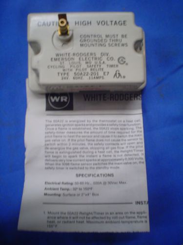 New White-Rodgers Furnace Pilot Relite Control and Safety Lockout Timer