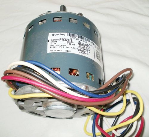 Genteq 3/4HP 115V 1075RPM 4SPD 1PH Electric Motor 5KCP39PGP932AS P932AS