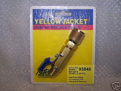 Ball valve *yellow jacket 3/8&#034;mf x 3/8&#034; ffl  *93846 for sale