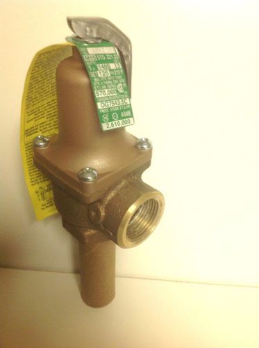 Watts 1&#034; 140s3 125-210 psi automatic reseating  t&amp; p relief valve ***new*** for sale