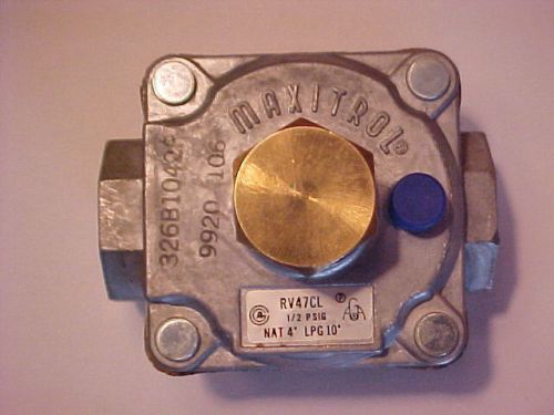 Maxitrol gas pressure regulator rv47cl 1/2 psig nat 4&#034; lpg 10&#034; for sale