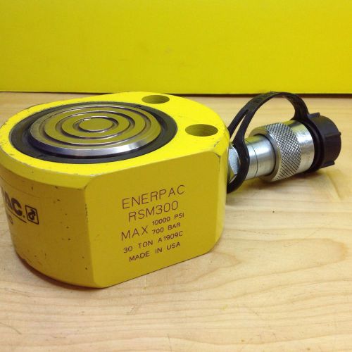 Enerpac rsm-300 hydraulic cylinder low pro 30 ton 1/2&#034; stroke usa made nice! for sale