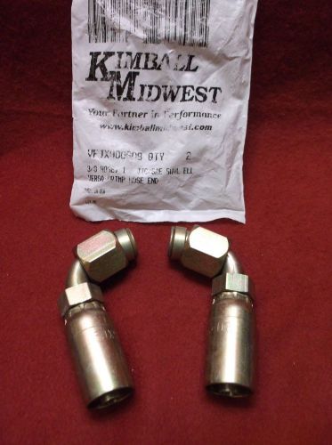 Lot of 2  3/8&#034; hose 1/2 jic/sae swivel elbow for sale