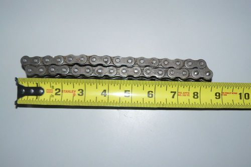 PEER STEEL CHAIN ANSI 40-2 DOUBLE STRAND CHAIN 15.5&#034; APPROXIMATE OVERALL LENGTH