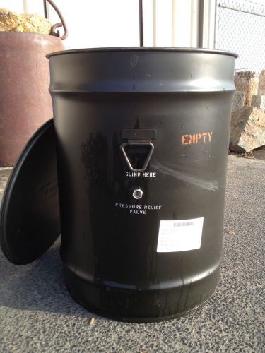 Military grade 55 gallon steel / metal storage drum  excellent condition for sale