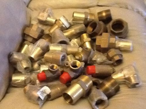 Huge lot over 30 lbs bronze brass fitting coupling tee plug valves lot #2 for sale