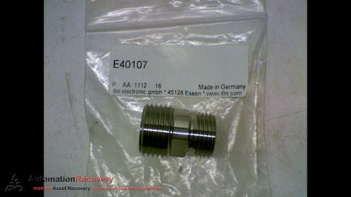 Ifm e40107 adapter m18 x 1.5-1/2&#034; npt stainless steel 316l / 1.4404, new for sale