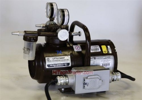 (see video) gelman sciences little giant pressure vacuum pump 10724 for sale