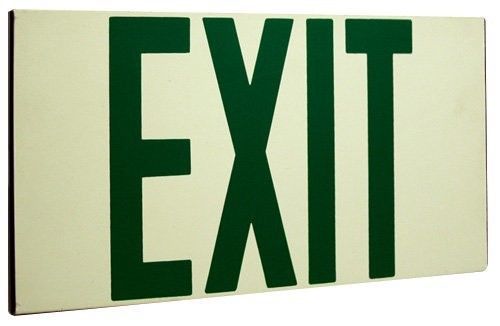 Self Illuminating Exit Signs green