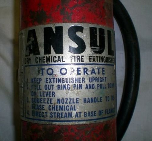 RARE VINTAGE ANSUL 4-C DRY CHEMICAL FIRE EXTINGUISHER Make an Offer!