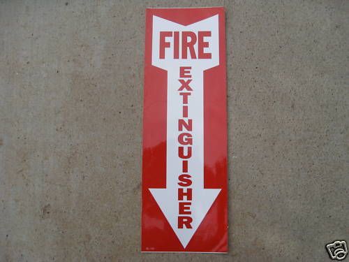 Fire  Extinguisher, Vinyl, signs 12 x 4 inch