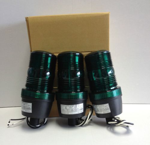 Strobe set of 3 brand new green  warning light visual appliance free shipping!!! for sale