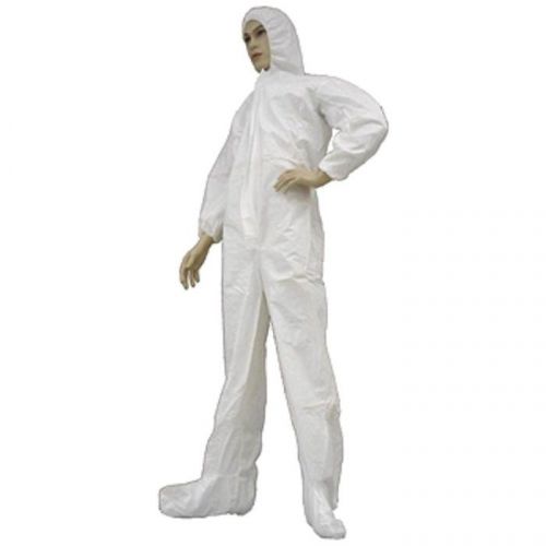 Environstar 206853 Hooded &amp; Booted White Coveral 2XL 25-Pack