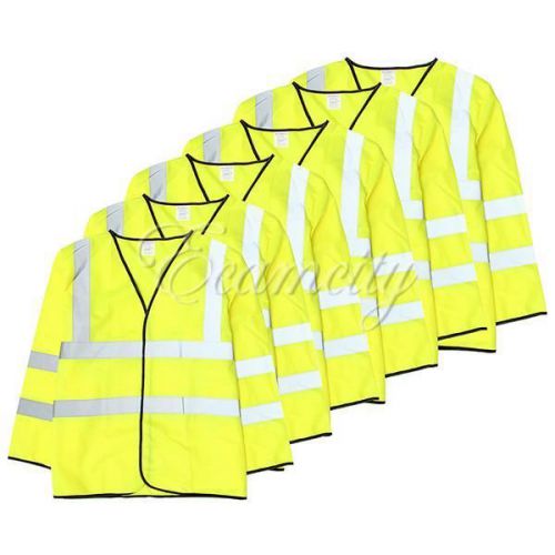 Visibility Long Sleeve Safety Protection Vest Waistcoat Jacket Reflective Stripe