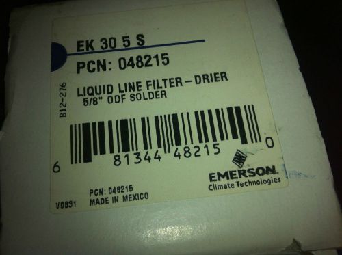 Emerson liquid line filter drier 5/8&#034; odf ek 305 s / dhy00161 new for sale