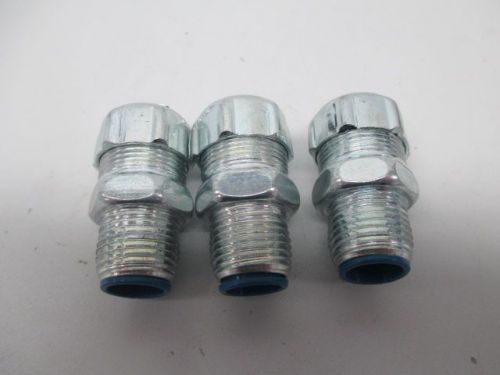 Lot 3 new thomas&amp;betts 2519 connector 1/2 in npt d249216 for sale