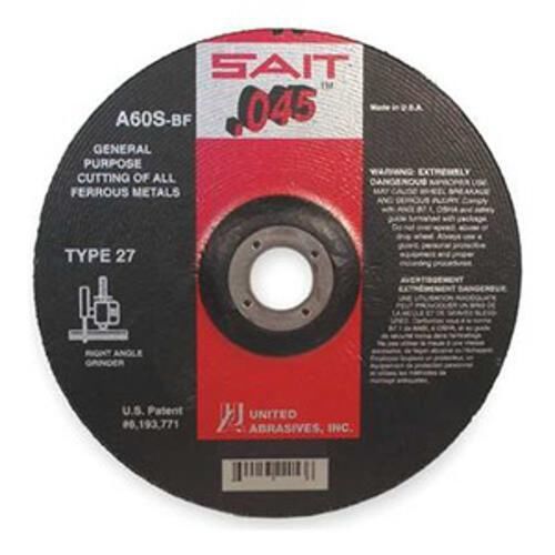 SAIT 22047 A60S 6 X .045 X 7/8 General Purpose High Speed Cut-off Wheels Pkg 50