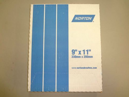 50 - norton metalite k225 9&#034; x 11&#034; abrasive sandpaper sheets, grit p120-j %22b% for sale