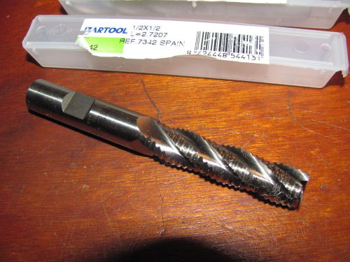 LOT OF 2 NEW 1/2&#034; EXTRA LONG ROUGHING END MILL , 4 FL ,  1/2&#034; SHANK , IZAR TOOL