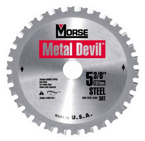 Mk morse csm5383058sc metal devil 5-3/8&#034; 30t steel cutting blade for sale