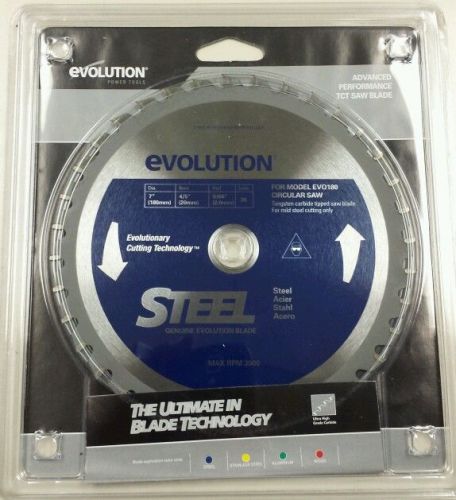 7&#034; Steel Evolution 180 Cutting Circular Saw Blade 36 Carbide Teeth - 180BLADEST