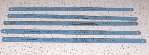 New 5pcs Sears Craftsman #65875 Hacksaw Blades 10&#034; X 1/2&#034; X 0.030&#034; 32 TPI Alloy