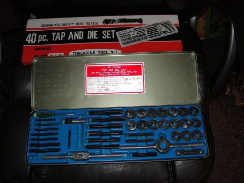 40 PC.TAP &amp;DIE SET NEW NATIONAL COARSE AND NATIONAL FINE PIPE COMBINATION THREAD