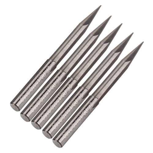 5x Double Flute 4mm Shank 20 Degree 0.6mm Blade Carbide Engraving Router Bits