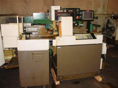 1992 citizen l-16 type vi swiss type cnc lathe w/spego barfeed, live tool for sale