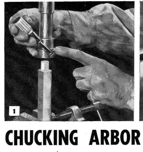 Metal Lathe Cut Round Tenons With Chucking Arbor Machine Turn Machining