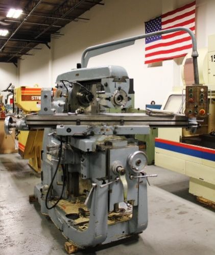 63&#034; tbl 10hp spdl polamco fwa32m universal mill,  (2) arbor supports,#50 taper for sale