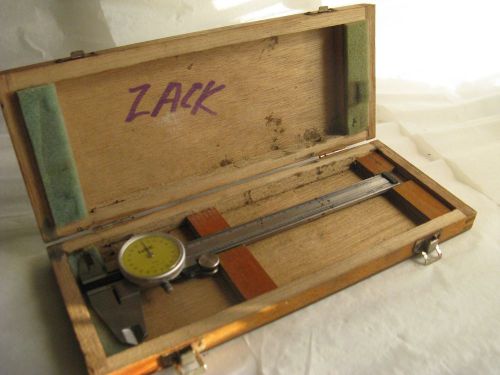 Vintage NSK Stainless Steel Machinest Dial Caliper Micrometer in Box 6&#034; Japan