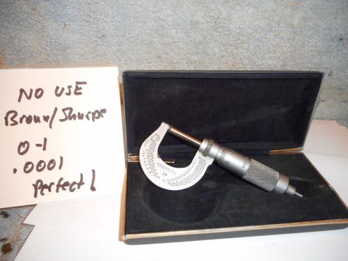 Machinists  1/10B1 Brown and Sharpe No Use ? 0-1 0001Carbide Faced Micrometer