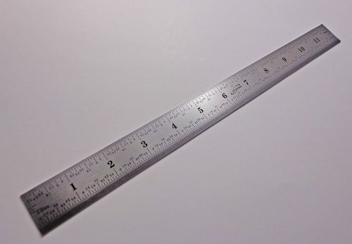 10 each 12&#034; stainless steel machinist 4r ruler/rule scale 1/8, 1/16, 1/32/ 1/64 for sale