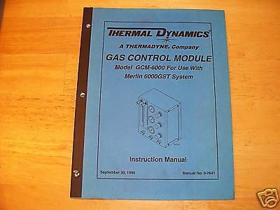 Thermal Dynamics gas control module manual