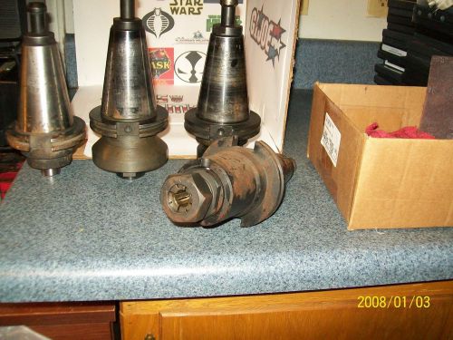 Set of 4 cat 50 tool holders collets ,chucks,endmill holders for sale